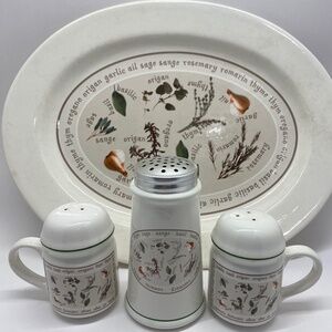 Herbs and Spice Serving Platter Set